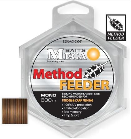 Żyłka Dragon Mega Baits Method Feeder 0,18mm 300m 3,25kg 