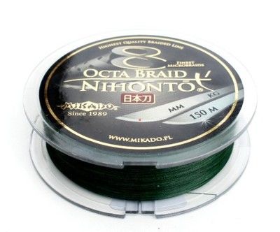 Plecionka Mikado Nihonto Octa Braid 0,10mm 150m 7,75kg ciemnozielona