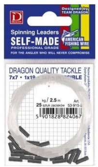 Materiał Przyponowy DRAGON Invisible Fluorocarbon 25kg Self-Made 2,5m 51-125-25