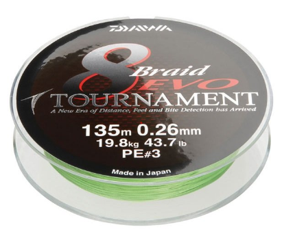 Plecionka Daiwa Tournament EVO 8 Braid 0,20mm 135m Chartreuse 