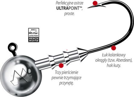 Główki Jigowe MUSTAD BIG GAME 3szt. 7/0 75g 790-750-070