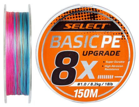 Plecionka Select Basic PE 8x 150m 0.14mm 18lb/8.2kg Multikolor