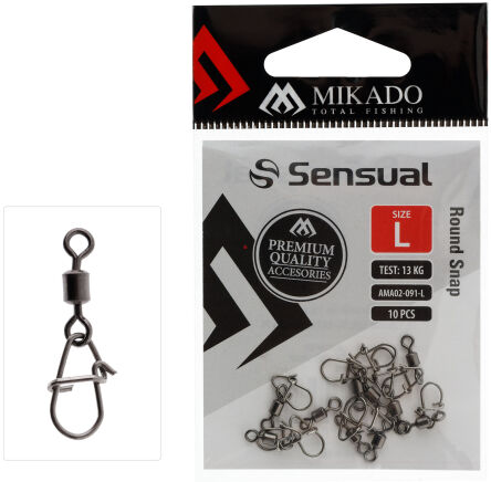 AGRAFKA MIKADO z KRĘTLIKIEM ROUND SNAP XS AMA02-091-XS