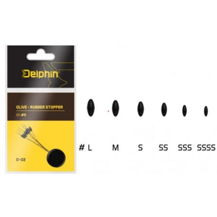 Stopery Delphin gumowe olive SSS 969d02002
