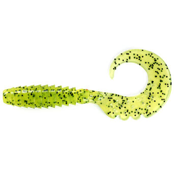Guma Fishup Fancy Grub 2" 055 Chartreuse/black