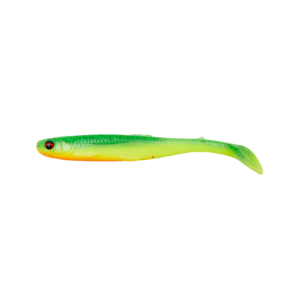 Guma Savage gear Slender scoop shad 9cm green yellow 74259