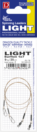 Przypon DRAGON 1x7 Surflon A.F.W.  Light 7kg 15cm 52-307-15