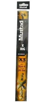 Przypon Karpiowy Mustad Hair Rig X3 haczyk bezzadziorowy rozm 8 15lb 60525BLNX3-8