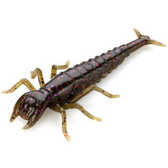 Guma Fishup Diving Bug 2" 050 Green Pumpkin Brown/Purple & Red