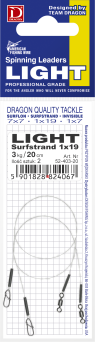 Przypon DRAGON 1x19 Surflon A.F.W. 5kg Light 30cm 52-205-30