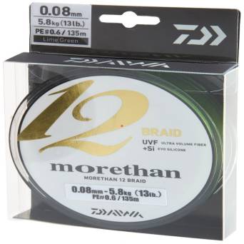 Plecionka Daiwa Morethan 12 Braid 0,10mm 7,3kg 135m 12700-010