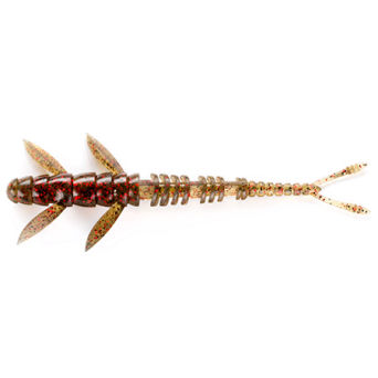 Guma FishUp Flit 4" 045 Green pumpkin/ red& black