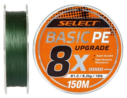 Plecionka Select Basic PE 8x 150m 0.12mm 14lb/6kg ciemnozielona