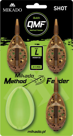 Koszyczek Mikado Quick Method Feeder Shot L 20g+30g+40g+foremka AMFS-QMF-3L-SETB