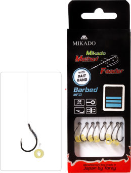 MIKADO PRZYPON MF - Z GUMKĄ - hak z zadziorem nr 12 / żyłka: 0.18mm/10cm HMFB13G-12