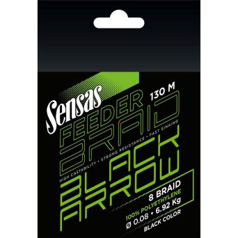 Plecionka Sensas feeder black arrow 8braid 130m 0,08mm black