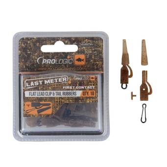 Klips Prologic flat lead clip& tail rubber 54405 10szt