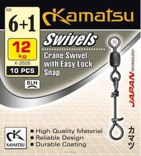 Kamatsu Krętlik z Agrafką Easy Lock Snap rozm 8+0 9kg 563505008