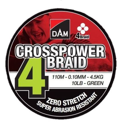 Plecionka DAM Crosspower 4braid 0,10mm 110m 4,50kg 60071