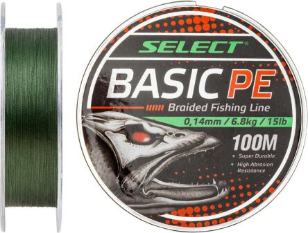 Plecionka Select Basic PE 150m 0.22mm 30lb/13.6kg ciemnozielona