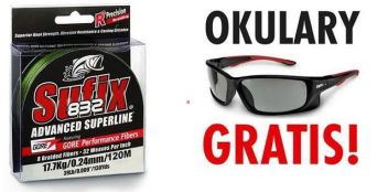 Plecionka Sufix 832 0,20mm 120m 13,5 kg Zielona + Okulary Gratis !