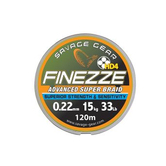 Plecionka Savage Gear FINEZZE HD4 szara 0,19mm 120m 12,8kg