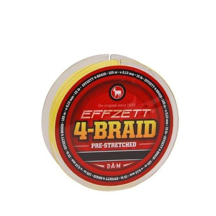 Plecionka DAM Effzett 4 Braid żółta 0.23mm 125m 13,6kg